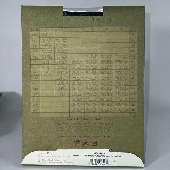 QVC Legacy Legwear Opaque Control
Top Tights Grey Heather Size B A31857
NIP USA - Picture 4 of 7